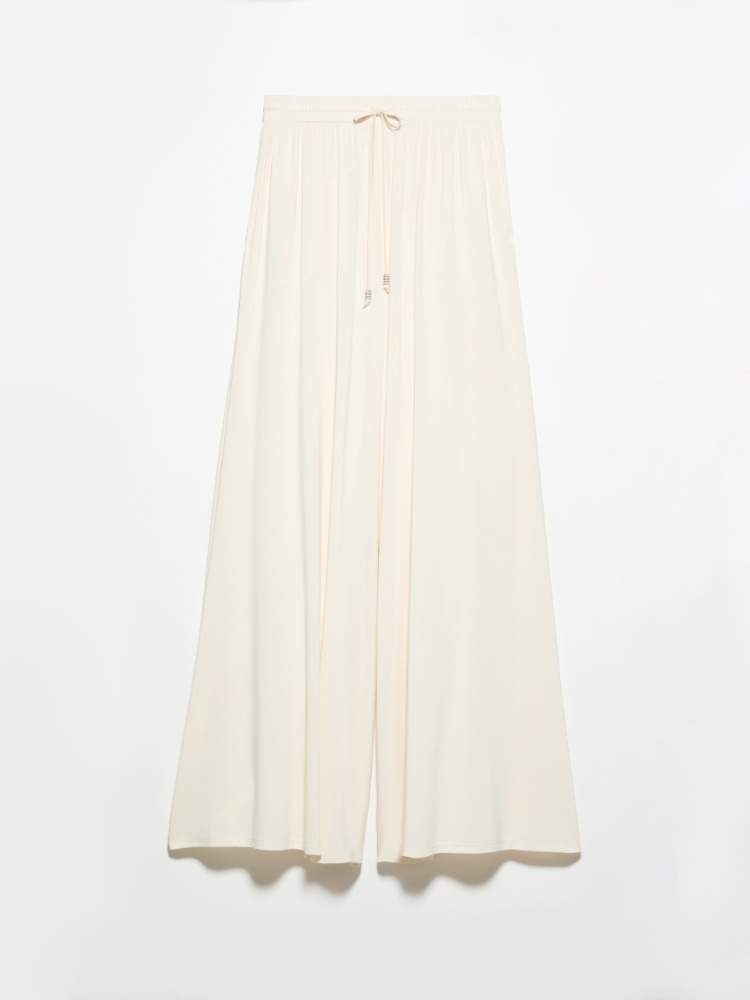 Veste en cuir suédé, sauge | MAX&Co. Pantalon large en jersey crêpe - IVOIRE - MAX&Co.